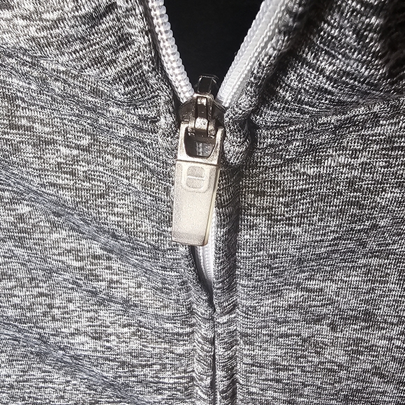 NFL Authentic Denver Broncos Women's Full Zip Jacket Gray Mock Neck Hooded Large - Picture 7 of 15